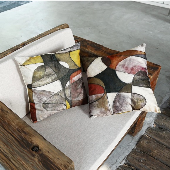 🆕 Set of 4 18”Geometric Abstract Pillow Covers - Picture 5 of 7
